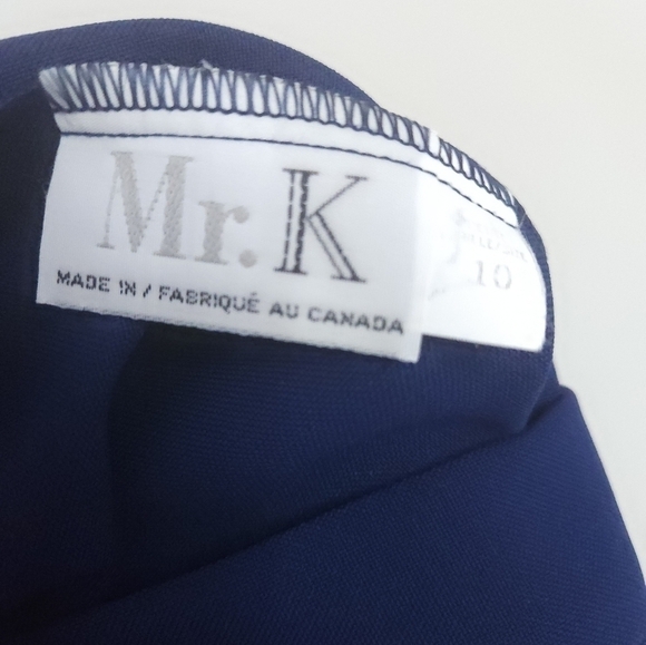 Midi skirt vintage blue with gold buttons by Mr. K - Picture 6 of 7